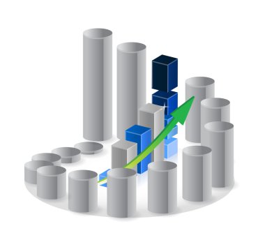 iş benzersiz dairesel grafik