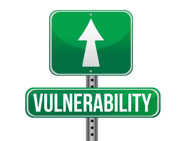 Vulnerability road sign illustration design — Stock Photo, Image