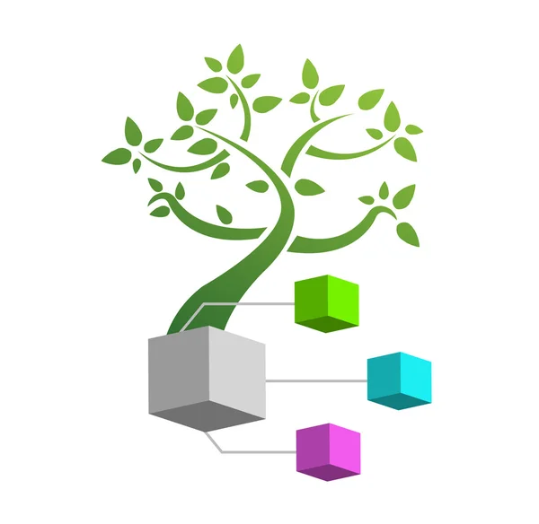 Concept illustration: family tree illustration — Stock Photo, Image