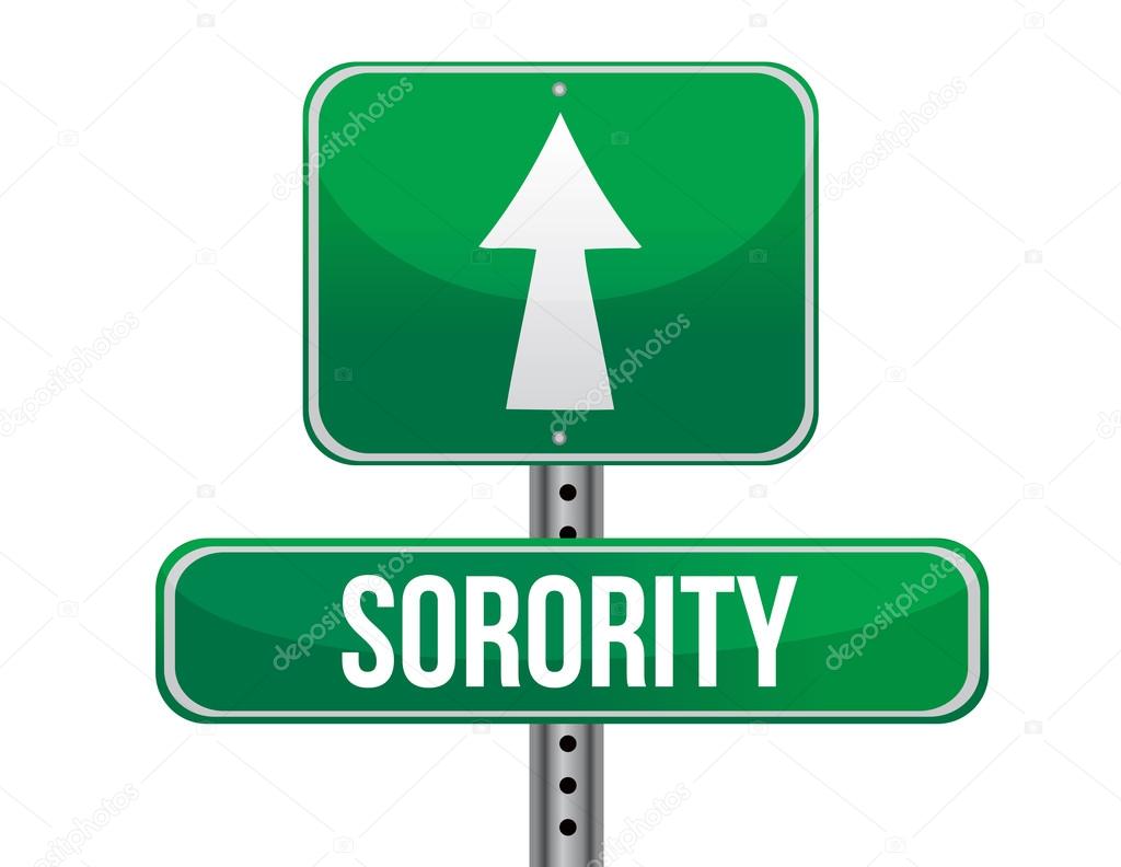 sorority road sign illustration design