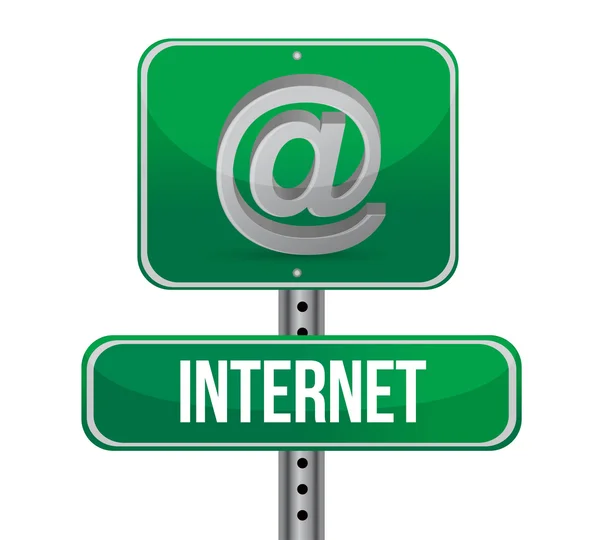 Internet road sign illustration design — Stock Photo, Image