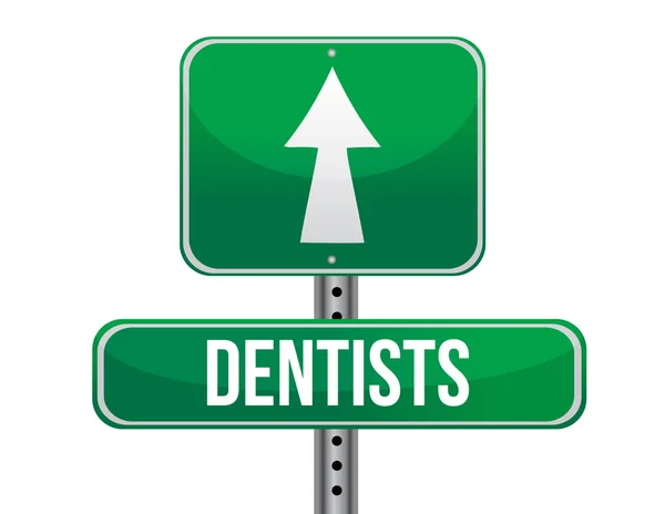 Dentist road sign illustration design — Stock Photo, Image
