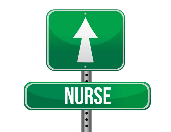 Дизайн дорожных знаков медсестры — стоковое фото