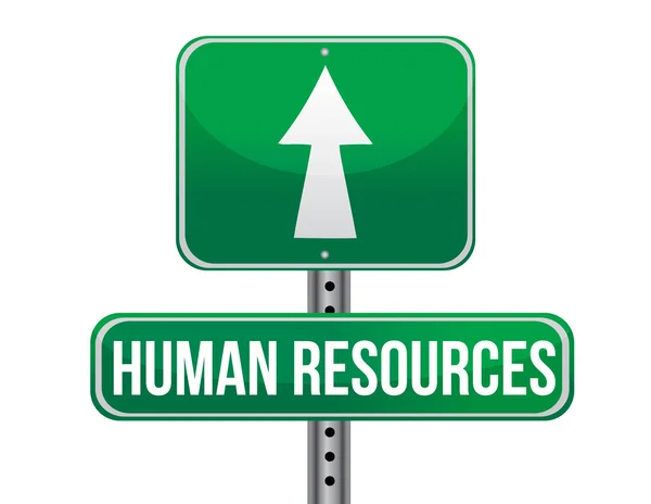 Mänskliga resurser road tecken illustration — Stockfoto