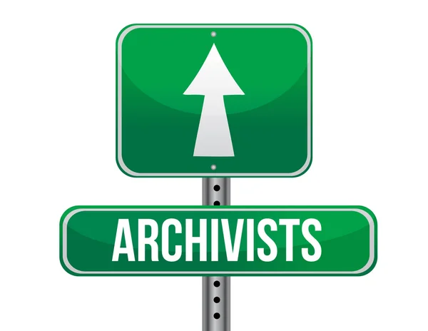 Archivist road sign illustration design — Stock Photo, Image