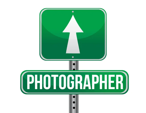 Photographer road sign illustration design — Stock Photo, Image