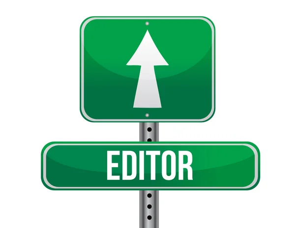 Editor road sign illustration design — Stock Photo, Image