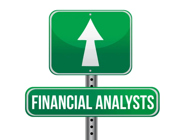 Finanzanalyst Straßenschild Illustration Design — Stockfoto