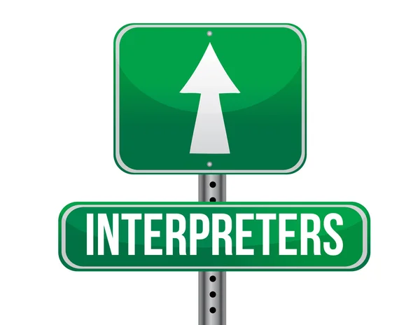 Interpreters road sign illustration design — Stock Photo, Image