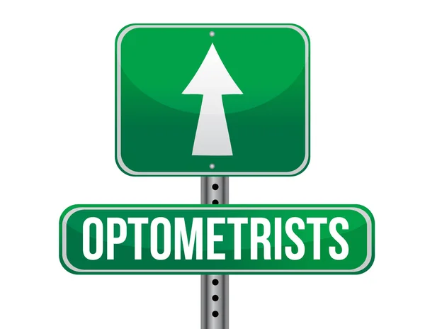 Optometrists road sign illustration design — Stock Photo, Image
