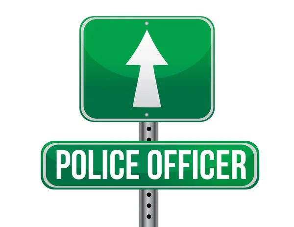Police officer road sign illustration design — Stock Photo, Image