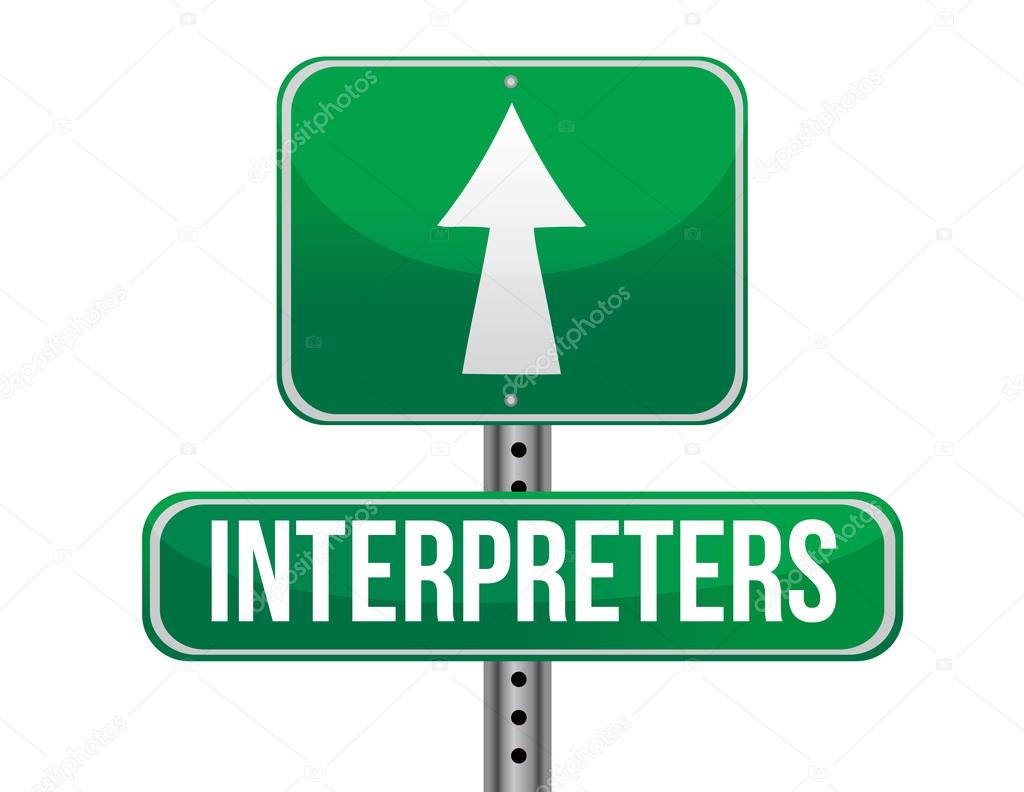 interpreters road sign illustration design