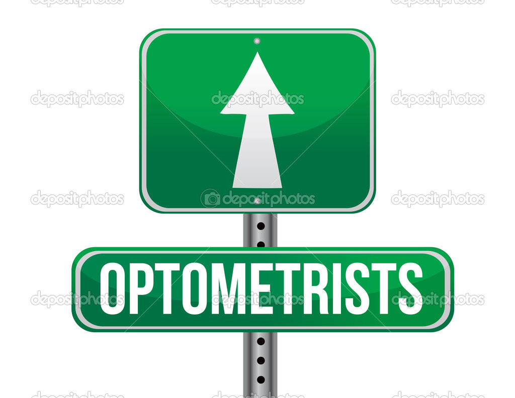 optometrists road sign illustration design