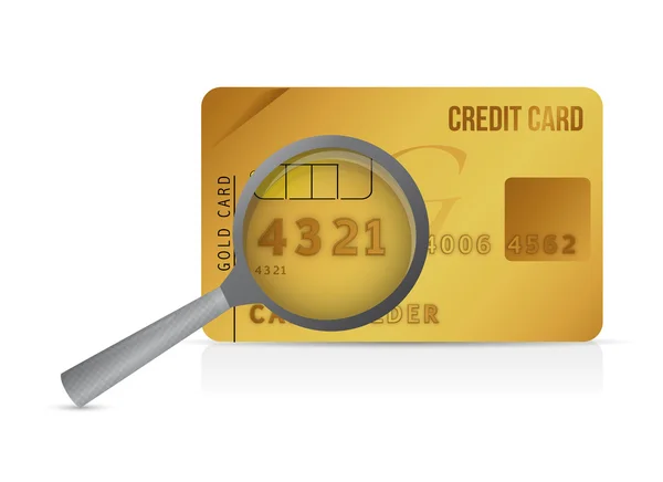 Credit card magnify glass illustration design — Stock Photo, Image