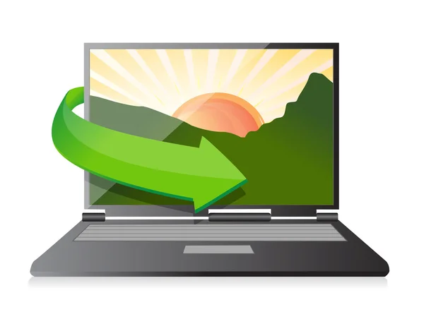 Laptop Illustration Design isoliert — Stockfoto