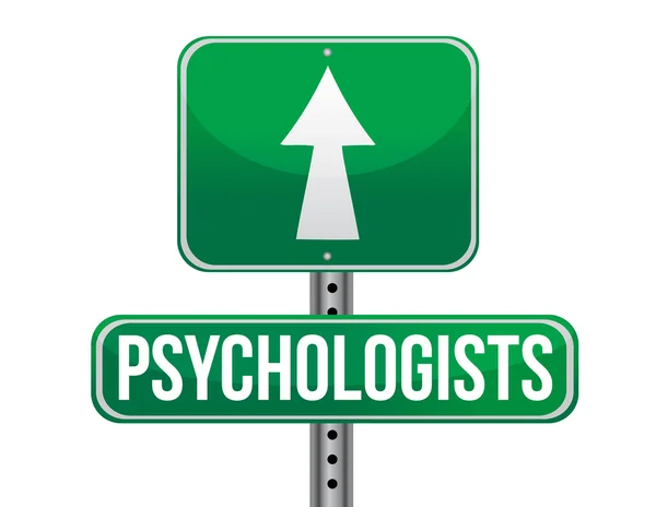 Psychologists road sign illustration design — Stock Photo, Image