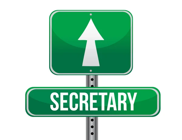 Secretary road sign illustration design — Stock Photo, Image