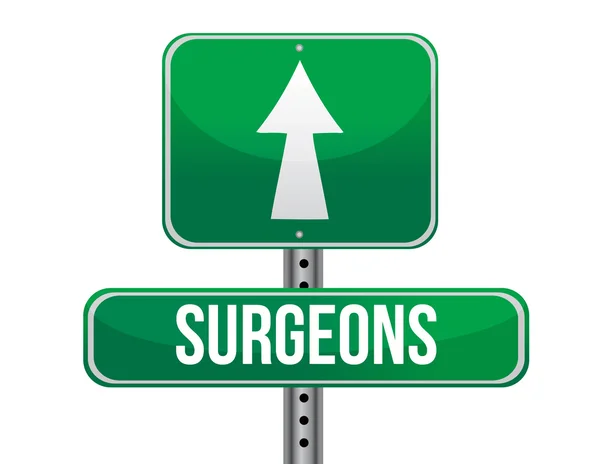 Surgeons road sign illustration design — Stock Photo, Image