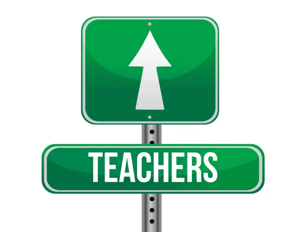 Teachers road sign illustration design — Stock Photo, Image