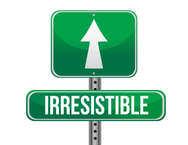 Irresistible road sign illustration design — Stok fotoğraf