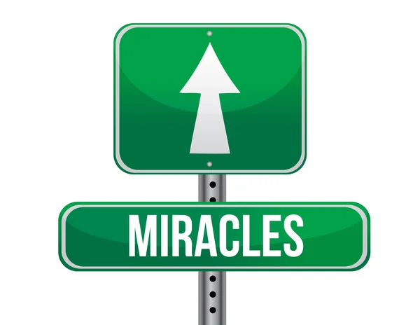 Miracles road sign illustration design — Stock Photo, Image
