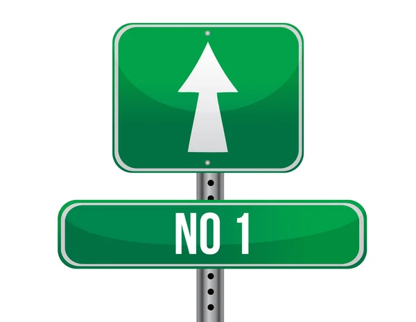 Number one road sign illustration design — Stock Photo, Image