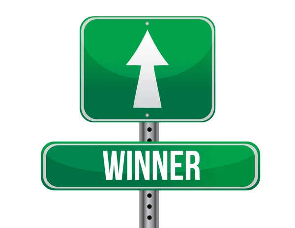 Winner road sign illustration design — Stock Photo, Image