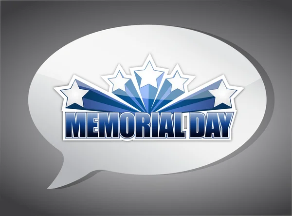 Memorial day message chat illustration design — Stock Photo, Image