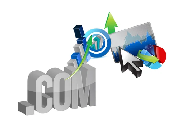 Online business graphs illustration design — Stock Photo, Image