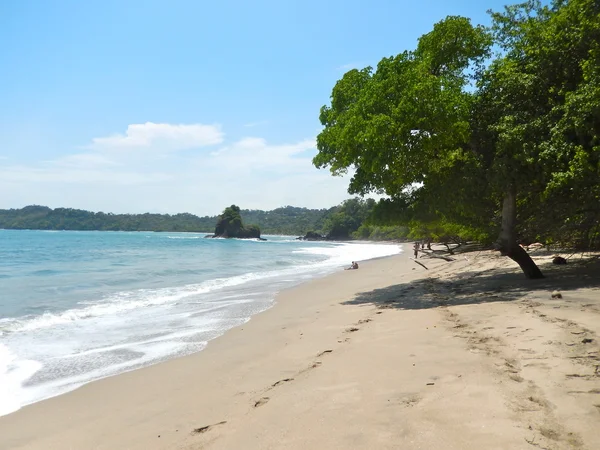 Praia e mar tropical com água limpa — Fotografia de Stock