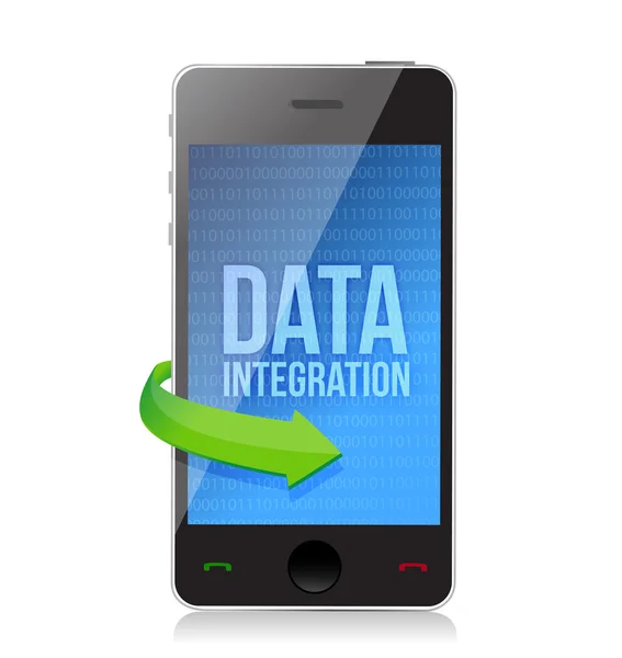 Smartphone with word Data Integration on display — Stock Photo, Image