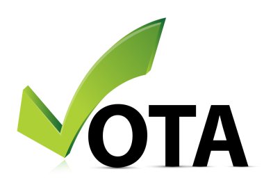 green check mark vote in spanish clipart