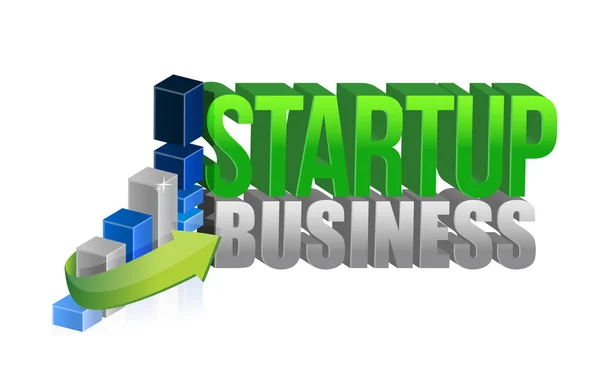 Startup business graph sign — Stock Photo, Image