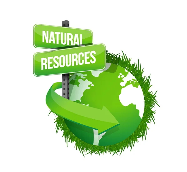 Természeti erőforrások koncepcióterv illusztráció — Stock Fotó
