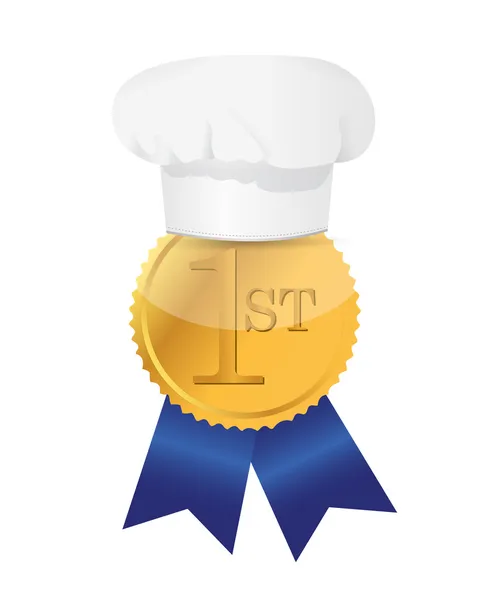 Cooking contest 1st place winner ribbon — Stock Photo, Image