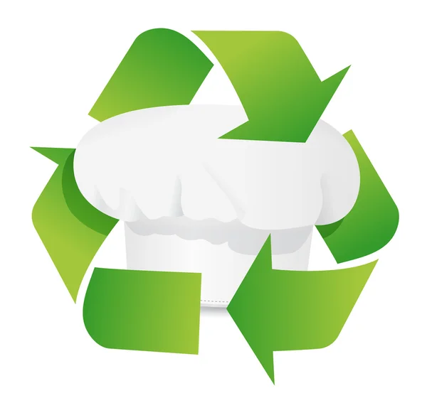 Grön eco dinning konceptet illustration — Stockfoto