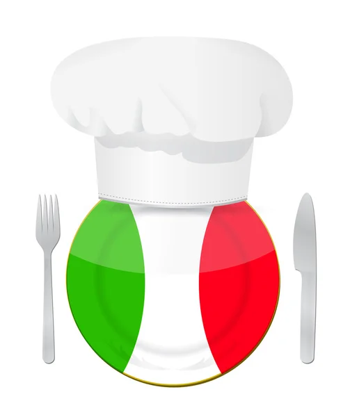 Italské pokrmy koncept ilustrace design — Stock fotografie