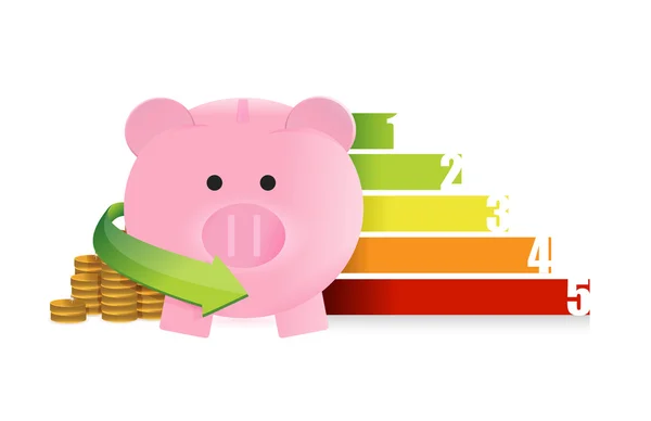 Colorful business savings graph — Stock Photo, Image