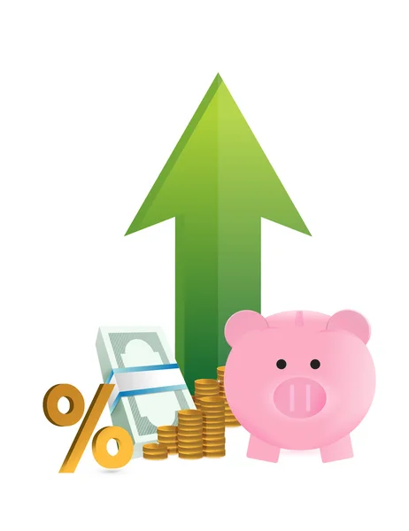 Savings going up — Stock Photo, Image