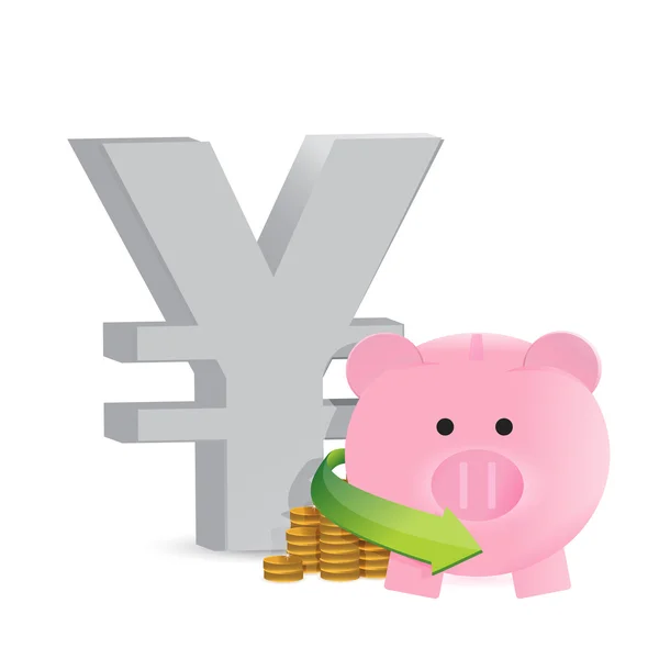 Yenen besparingar vinster — Stockfoto