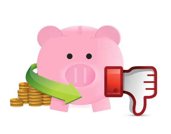 Bad savings illustration design — Stock Photo, Image