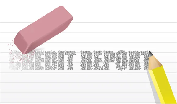 Erase credit report concept illustration design — Stock Photo, Image