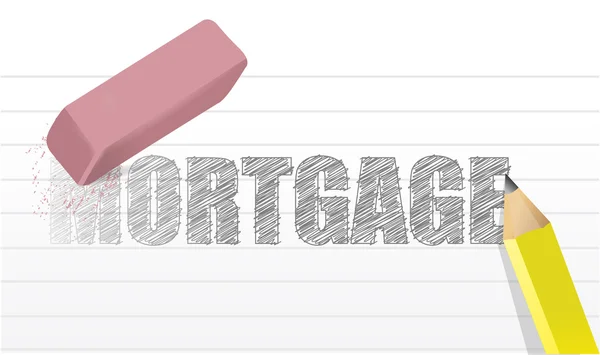 Erase mortgage concept illustration design — Stock Photo, Image