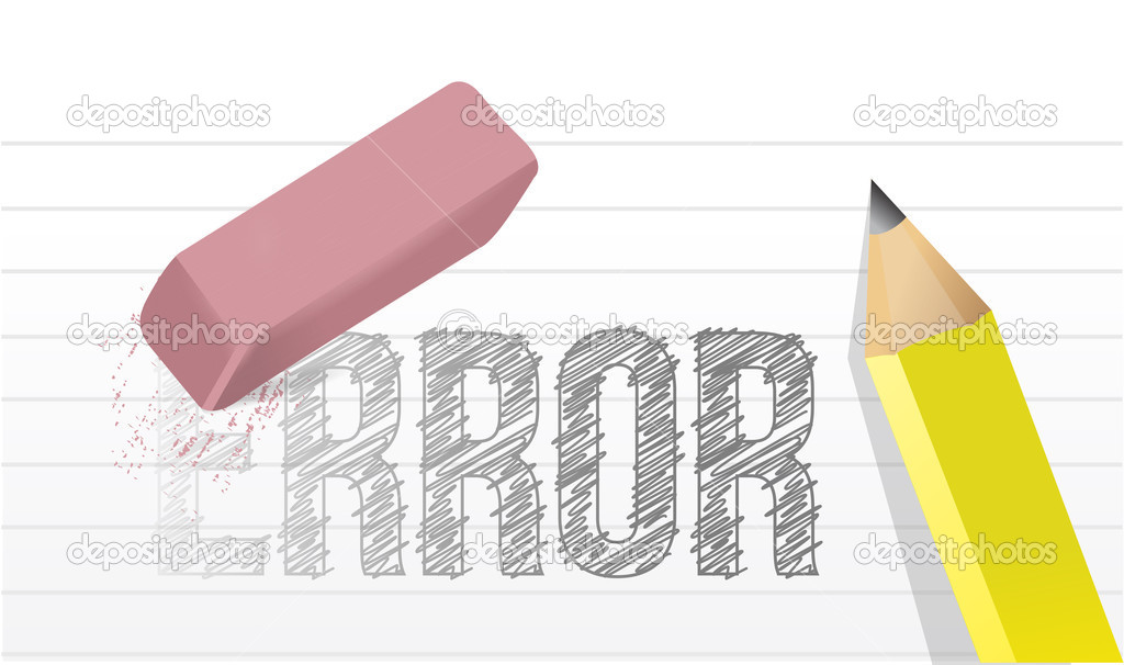 erase errors concept illustration design