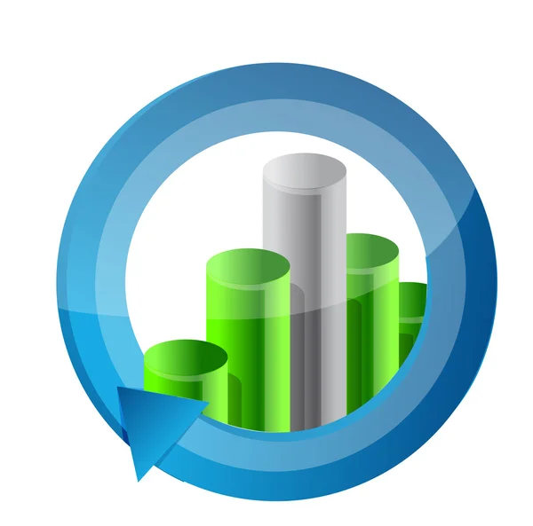 Business graph cycle illustration design — Stock Photo, Image