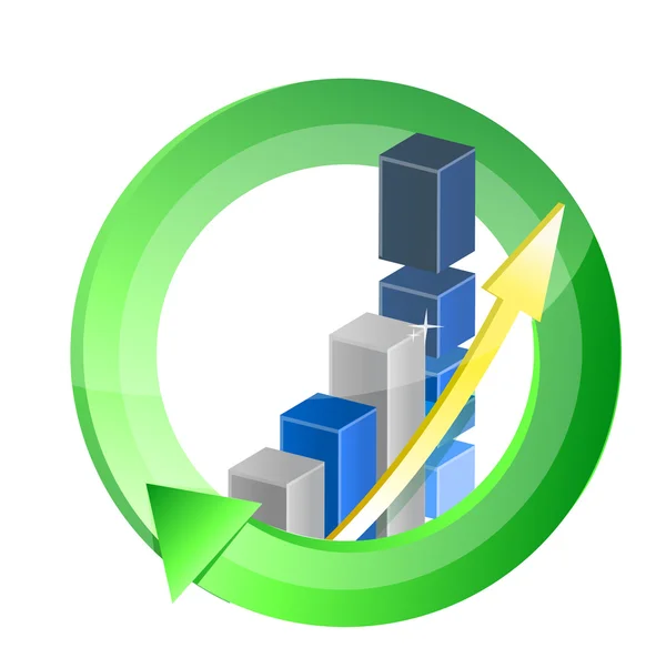 Business cycle illustration diagramsymbol — Stockfoto