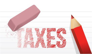 erase taxes concept illustration design clipart