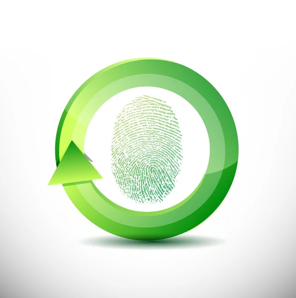 Fingerprint recognition software illustration — Stock Photo, Image