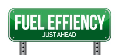 fuel efficiency road sign illustration design clipart
