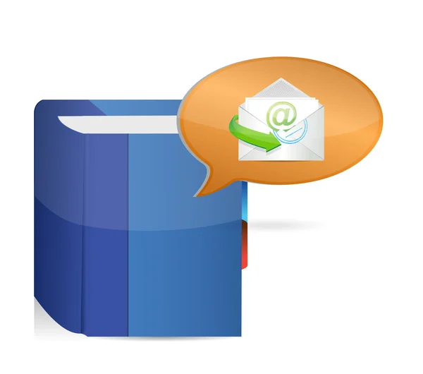 Livro e-mail mensagem ilustração design — Fotografia de Stock